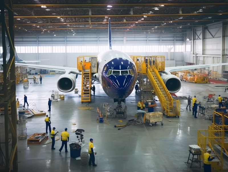 工程师修理客机航空业科学技术交通运输实拍,高清,摄影图,摄影图片,图片大全,摄影图免费下载